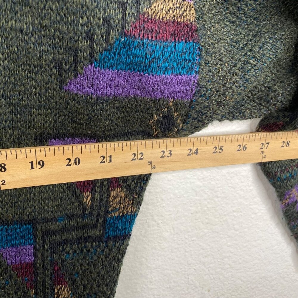 Vtg Jantzen Sweater Men's Multicolor Sz L Oversized Preppy Grunge Pullover - Picture 10 of 11